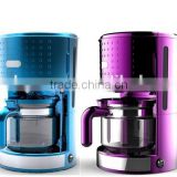 2016 hot new product electrical coffee maker with water filter(1000watts/1.25L/10-12cups)