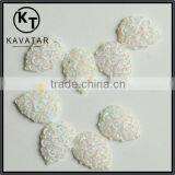 white pear shape flower resin rhinestones bead for wedding dress