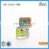 20mm Metal Sew on Button in White With Clear Crystals thumbnail-6