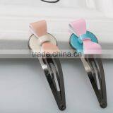 Solid Color Round Shape Hair Pins Little Girls Best Metal Hair Accessory Butterfly Free Sample Alloy Hair Clip thumbnail-3
