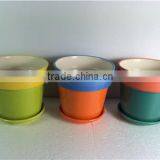 Decorative Small Colourful Ceramic Flower Pots thumbnail-1