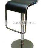 Balck PVC and steel bar stool with footrest