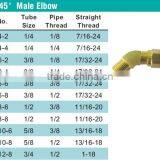 879 45 Male Elbow,Air Brake Fittings for Copper Tube,brass Fitting thumbnail-4
