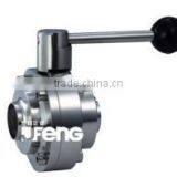 Sanitary Grade Weled Butterfly-shaped Ball Valve thumbnail-1