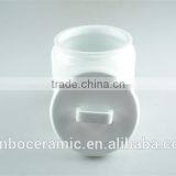 White Ceramic Storage Jars Tea Coffee Sugar in Storage Bottles & Jars With Lid , Canisters White thumbnail-2