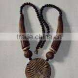 Bone & Wood Necklace,Handmade Necklace,Designer Necklace