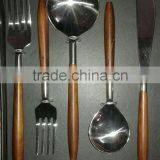 Wood Handle Stainless Steel Metal Cutlery Sets thumbnail-1