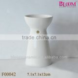 Light tower shape white ceramic aroma oil burner