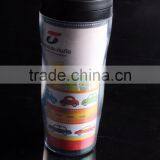 12oz Cheap Double Wall Travel Plastic Coffee Mug With Wall Paper thumbnail-4