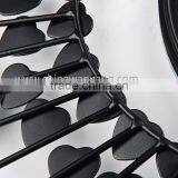 Red Flower Metal Heart Wall Digital Clock thumbnail-5