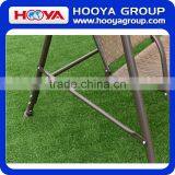 Iron Outdoor Double Haning Swing Brown Chair thumbnail-6