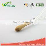 WCHL05 Hot Sale Stainless Steel Egg Beater Oak Wood Handle Egg Whisk thumbnail-2
