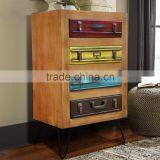 Art Furniture Chest Of 4 Drawers, Suite Case Patron Front Side Multi Color thumbnail-1