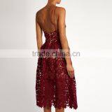 Pictures of Western Party Wear Sexy Cut Out Floral Lace Dresses for Girls of 18 Years Old HSD7865 thumbnail-4