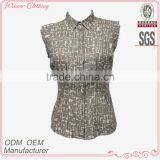 New Design Clothing OEM/ODM Manufacturer Floral Print 2016 Modern Women Fashion Blouse thumbnail-1