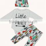 Wholesale Gifts Infants Toddlers Bodysuit and Pants Baby 3 Pcs Set thumbnail-4