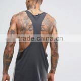 2017 High Quality Best Price Summer Custom Contract Grey Gym Wear Comfortable Cotton Polyester Fashion Men's Sport Tank Tops thumbnail-2