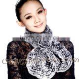 CX-S-48R Best Quality Excellent Rex Rabbit Fur Lady Scarf thumbnail-5