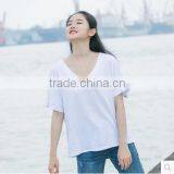 T-shirt Female Loose Big Yards of Cotton Short Sleeve Pure Color in Summer thumbnail-2