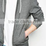 Custom Super Soft Thick Fleece Single Zipper Hoodie Black for Men thumbnail-3