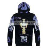 3D Print Cut And Sew Pullover Wholesale 100 Polyester Dry Fit Hoodie Printing Sublimation thumbnail-2