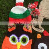 Multicolor Baby Hat for Holiday Owl Hat Cap With Ear Flap Animal Style Infant Toddler Holiday Handmade Hat For Girls and Boys thumbnail-5