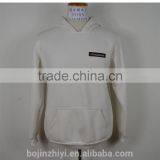 Custom Made Plain White Cotton Hoody thumbnail-1