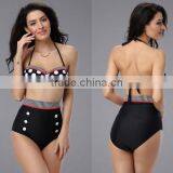 Wholesale Summer Women Sexy Black Halter Wimwear thumbnail-1