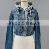 Hot Sale 2017 Denim Jacket Women Short Jean Denim Jacket Ladies Bike Jackets thumbnail-1