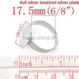 Custom 20PCs Silver Plated Adjustable Oval Cabochon Ring Settings thumbnail-2