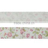 Christmas Labels Handmade DIY Craft Off-white & Pink Flower Pattern Cotton Fabric Sewing Ribbon thumbnail-3