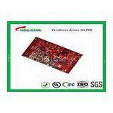 Multilayer PCB with 6Layer  printed circuit board thickness 2.5mm Red solder mask