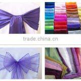 Wedding Organza Chair Sash and Satin Chair Band