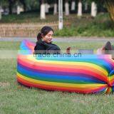 Rainbow Polyester Portable Air Floating Sofa /biao Flower Outdoor Living Room Ballon Chair Inflatable Sofa/ Air Blow Sofa Chair