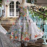 LS00147 Best Selling off Shoulder Lace Applique Luxury Baby Laced Flower Girls Dresses thumbnail-1