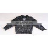 Cowhide Leather Jacket Classic Style Kids Size Biker Coat