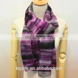 Stock Lot 100% Silk Long Stripe Colorful Paj Screen Printing Habotai Silk Scarves thumbnail-4