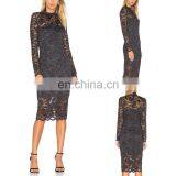 Two Pieces Bodycon Dress Newly Long Sleeve Lace Dress Lace Dresses Prom Women Dresses thumbnail-6