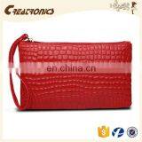 CR Over 11 Years Experience Shiny Irregular Crocodile Pattern pu Portable Interlayer Design Styling Elegant Coin Purse Leather