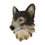 Ho Display Custom Indoor Bar Decoration Wall Mounted Resin Wolf Head Statue thumbnail-2