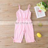 1-6T Baby Girl Strap Rompers Toddler Kids Girl Solid Color Jumpsuit Summer Sweet Girls Bodysuit Plain Romper thumbnail-3