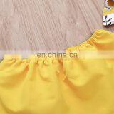 2019 New Summer Kids Cotton Yellow Top & Flower Tassel Shorts & Headband 3pc Set 0-2years thumbnail-4