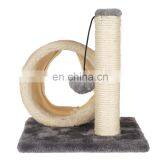 Wooden Sisal Small Plush Wooden Wholesale Interactive Pet Scratch Scratching Cat Scratcher Cat Toy Tree Post For Cat thumbnail-4