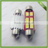 Warm White 1.72" 42MM 6-SMD-5630 Dome Festoon Cob LED Map Reading Light Bulb