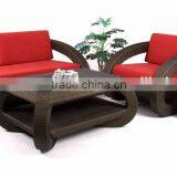 TF 0604 Synthetic Rattan Living Set, Red Cushion thumbnail-1