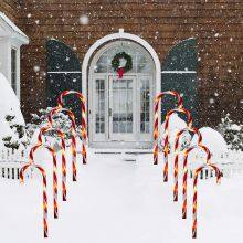 UL Listed 8 Modes Flash End-to-End Plug in Waterproof Candy Cane Fairy Stick Lights for Patio 20inch thumbnail-3