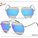 2016 New Designer Two Colors Sun Glasses Split 3 Parts Mirror Lens for Women thumbnail-1