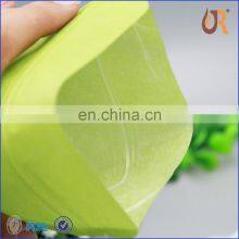 Customized Food Package Stand up Pouch Green Rice Paper Bag With Clear Window thumbnail-4
