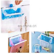 Plastic Collapsible Hanging Garbage Bags Rack, Kitchen Wash Cloth Towel Storage, Wall Hanging Cupboard Cabinet Stand thumbnail-5