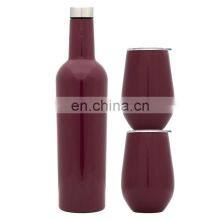 Custom Stainless Steel Insulated 25 oz Wine Tumbler and Two 12 oz Red Wine Bottle Set With Luxury Gift Box thumbnail-5